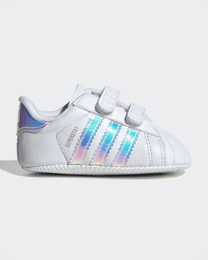 Adidas White Superstar Crib Velcro Shoes For Infants