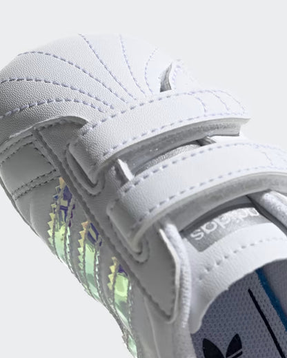 Adidas White Superstar Crib Velcro Shoes For Infants