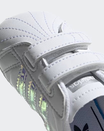 Adidas White Superstar Crib Velcro Shoes For Infants