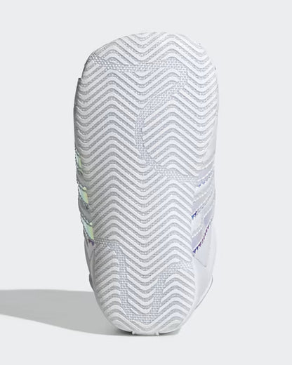 Adidas White Superstar Crib Velcro Shoes For Infants