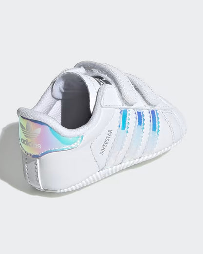 Adidas White Superstar Crib Velcro Shoes For Infants