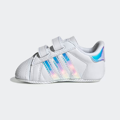 Adidas White Superstar Crib Velcro Shoes For Infants