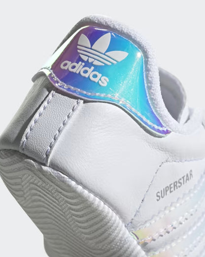 Adidas White Superstar Crib Velcro Shoes For Infants