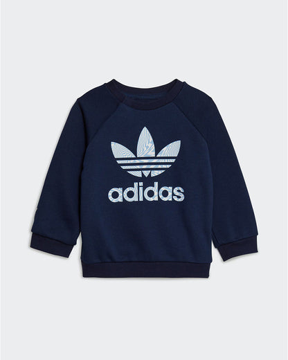 Adidas Kids Navy Blue Tracksuit-Solid-Cotton-For Infants