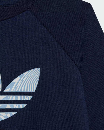 Adidas Kids Navy Blue Tracksuit-Solid-Cotton-For Infants