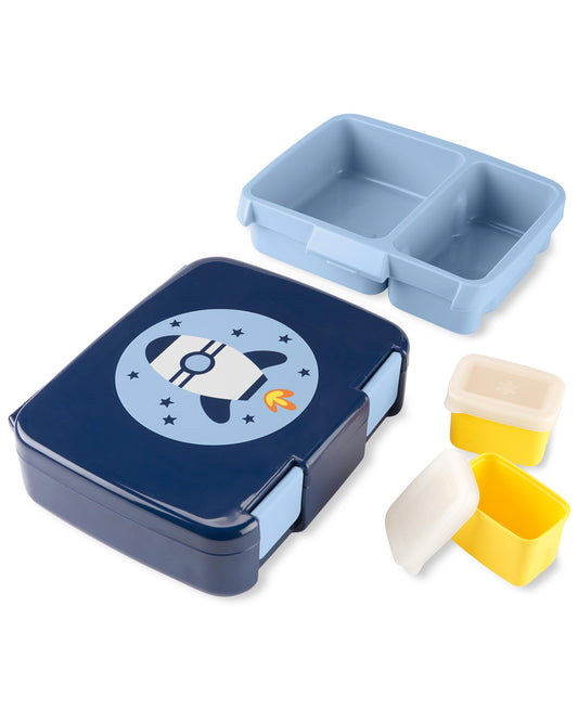 Skip Hop Spark Style Bento Lunch Box-With Microwave Safe Tray-Rocket-For Feeding Infants