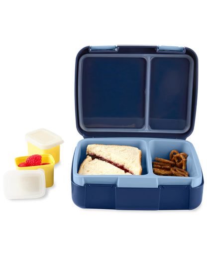 Skip Hop Spark Style Bento Lunch Box-With Microwave Safe Tray-Rocket-For Feeding Infants