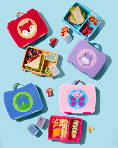 Skip Hop Zoo Style Bento Lunch Box-With Microwave Safe Tray-Dino-For Feeding Infants