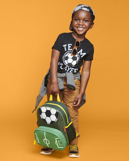 Skip Hop Spark Style Little Kid Backpack-Soccer Football-With Mesh Bottle Pocket & Adjustable Padded Shoulder Straps