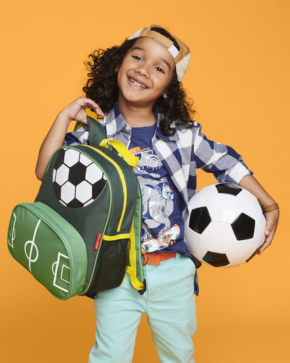 Skip Hop Spark Style Little Kid Backpack-Soccer Football-With Mesh Bottle Pocket & Adjustable Padded Shoulder Straps