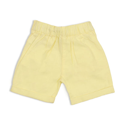 Kicks & Crawl Yellow Shorts-Hello Yellow-Cotton-For Infants