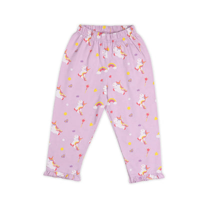 Kicks & Crawl Lilac Nightsuit-Unicorn Love-Cotton-For Infants