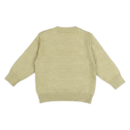 Kicks & Crawl Brown Winter Wear Sweater-Elephant-Cotton Blend-For Infants