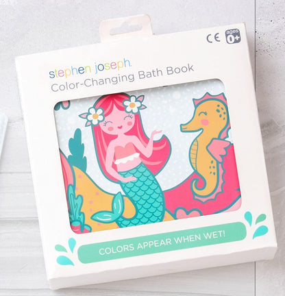 Stephen Joseph Mermaid Color Changing Book-Bath Toy-Floating Pool Toys For Infants