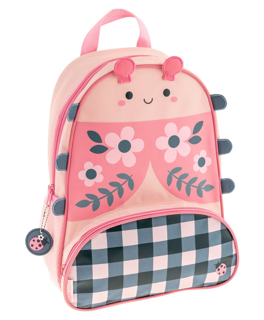 Stephen Joseph Sidekick Ladybug Backpack-Cushioned Adjustable Straps-for Toddlers