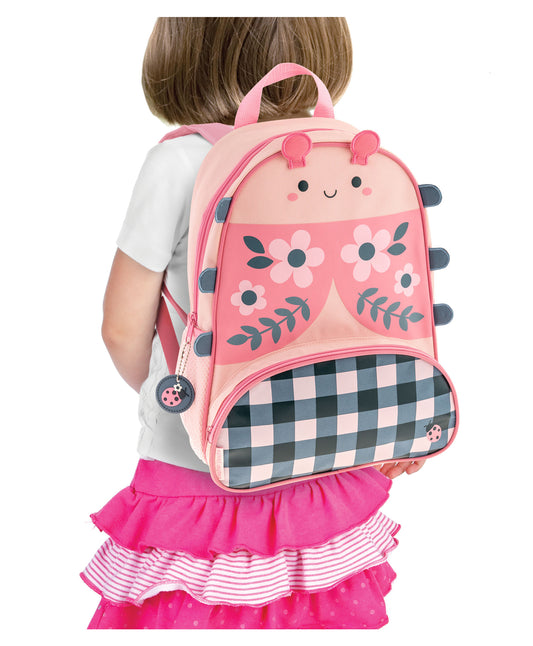 Stephen Joseph Sidekick Ladybug Backpack-Cushioned Adjustable Straps-for Toddlers