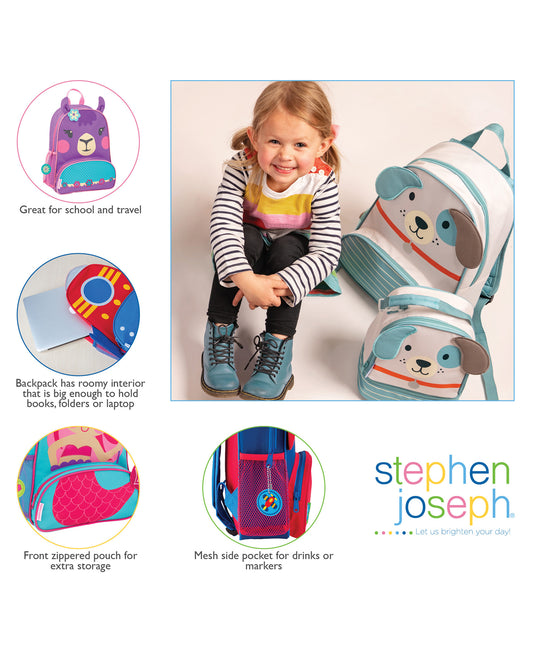 Stephen Joseph Sidekick Ladybug Backpack-Cushioned Adjustable Straps-for Toddlers