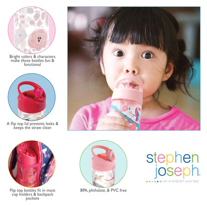 Stephen Joseph-Unicorn-Flip Top Straw Sipper-Easy to Hold-354 ml