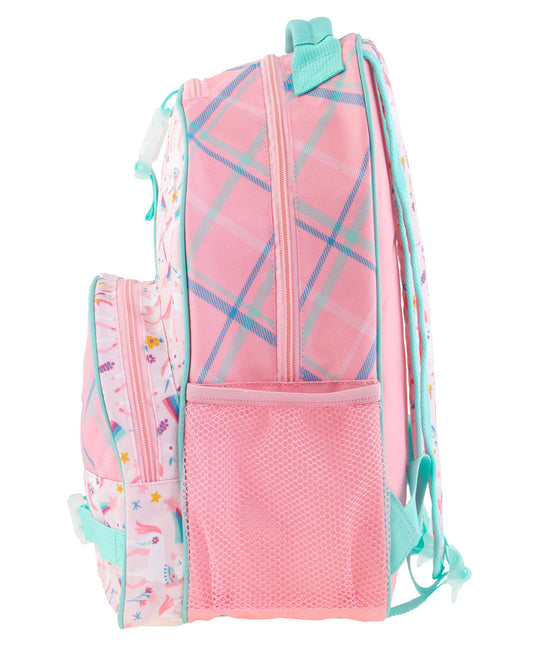 Stephen Joseph All Over Print Backpack-Unicorn-Cushioned Adjustable Straps-Two Mesh Bottle Pockets-Cushioned Adjustable Straps-For Toddlers