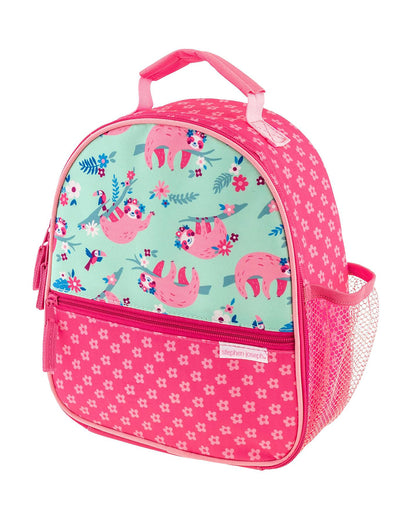 Stephen Joseph All Over Print Lunch Box-Sloth-Side Mesh Pockets-Insulated Compartments-For Toddlers