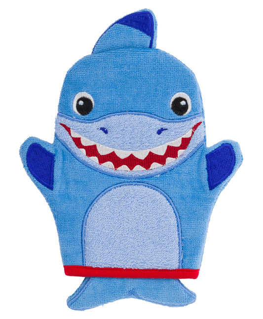 Stephen Joseph Bath Mitt With Finger Puppet Baby Bath Glove-Shark