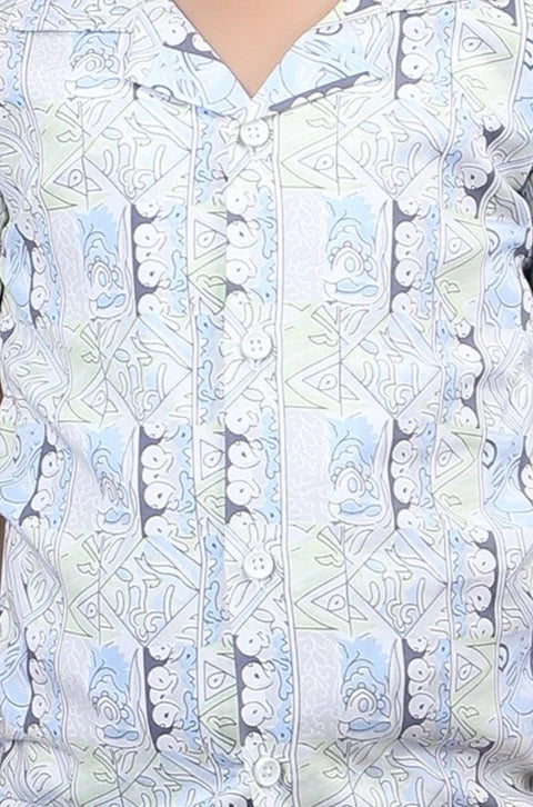 Polka Tots Multicolor Shirt-Abstract-Cotton-For Infants