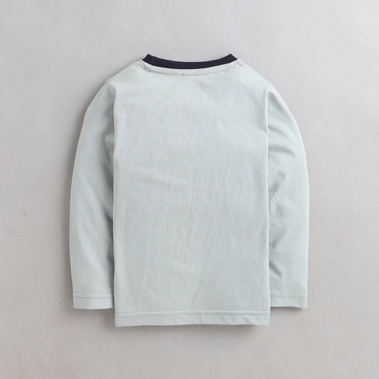 Polka Tots Light Grey T-shirt-Helicopter-Cotton-For Infants