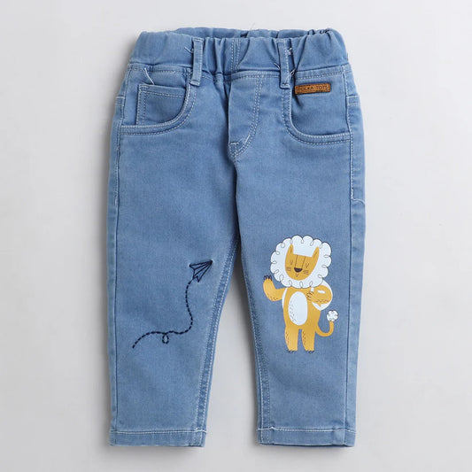 Polka Tots Blue Jeans-Lion-Denim-For Infants