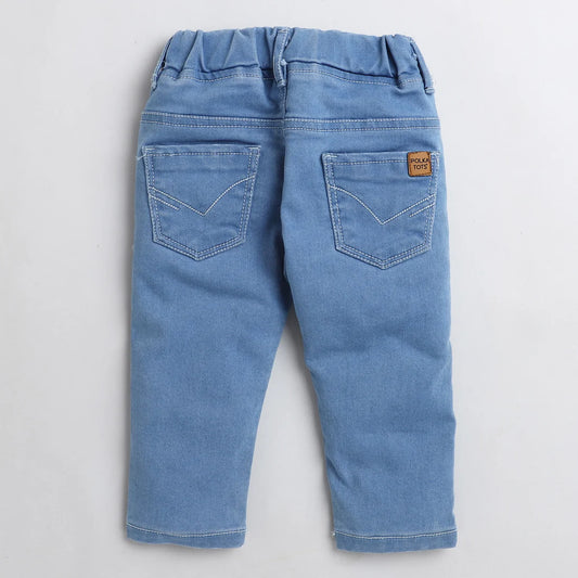 Polka Tots Blue Jeans-Lion-Denim-For Infants