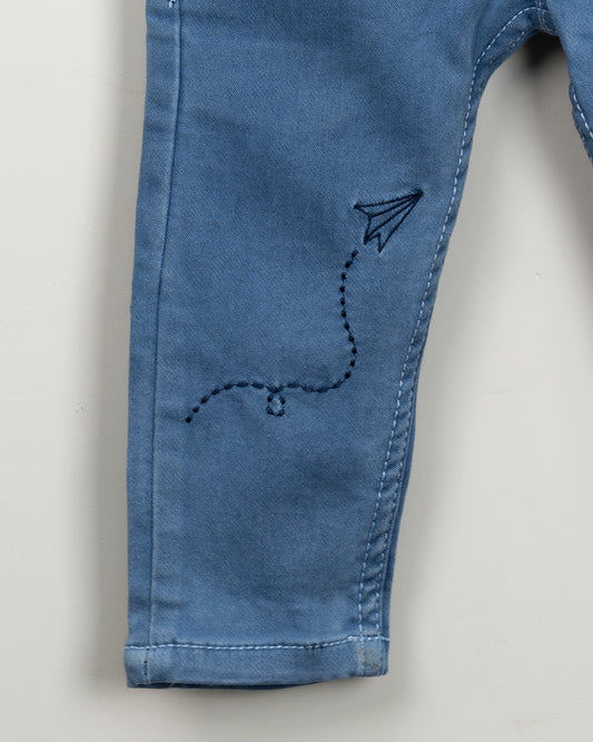 Polka Tots Blue Jeans-Lion-Denim-For Infants