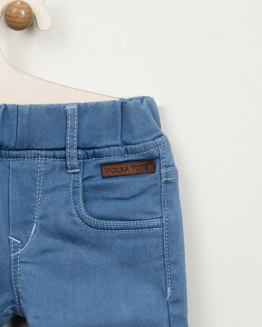 Polka Tots Blue Jeans-Lion-Denim-For Infants