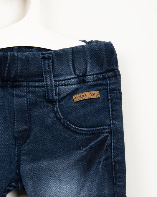 Polka Tots Blue Jeans-Dude-Denim-For Infants