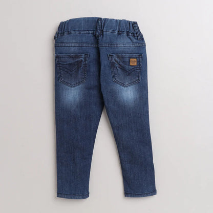 Polka Tots Blue Jeans-Lion Roar-Denim-For Infants