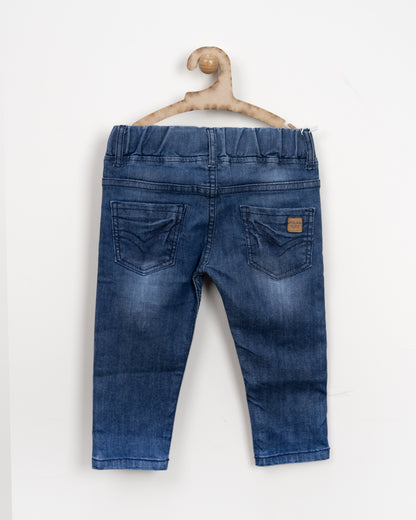 Polka Tots Blue Jeans-Lion Roar-Denim-For Infants