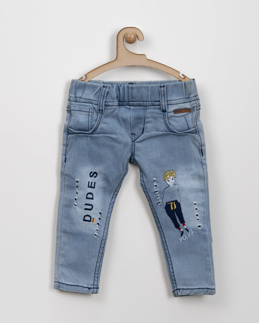 Polka Tots Blue Jeans-Dudes-Denim-For Infants