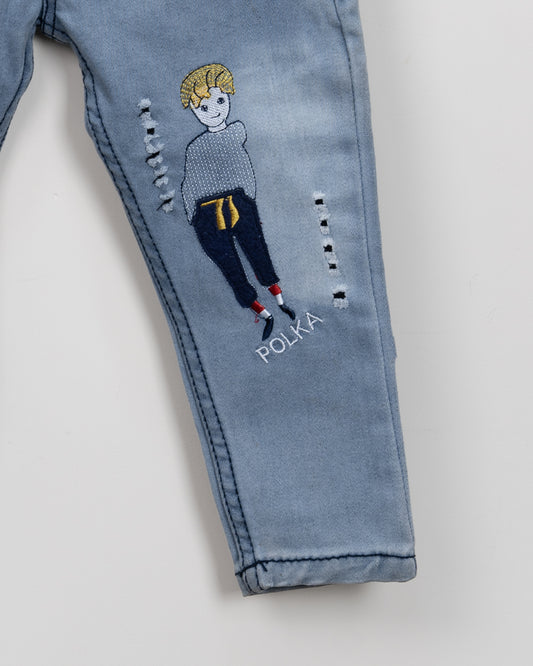 Polka Tots Blue Jeans-Dudes-Denim-For Infants