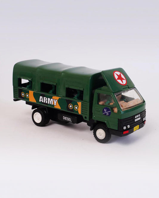 Centy Toys Army Truck Dcm-Improves Motor Skills-Mini Vehicle Toy