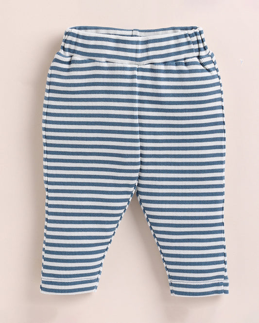 Cot & Candy Baby Blue Coord Set-Teal Stripe-Organic Cotton-For Infants