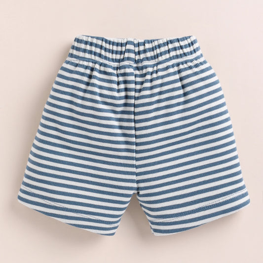 Cot & Candy Baby Blue Coord Set-Teal Stripe-Organic Cotton-For Infants