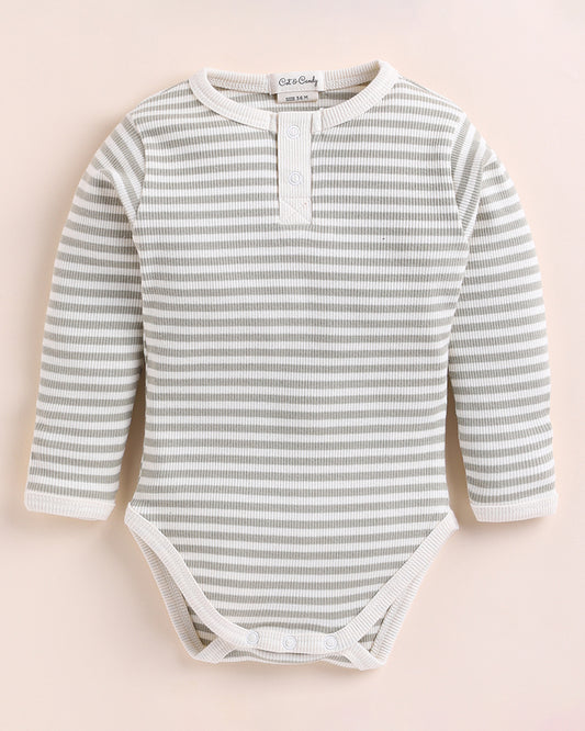 Cot & Candy Baby Grey Coord Set-Dewkist Stripe-Organic Cotton-For Infants