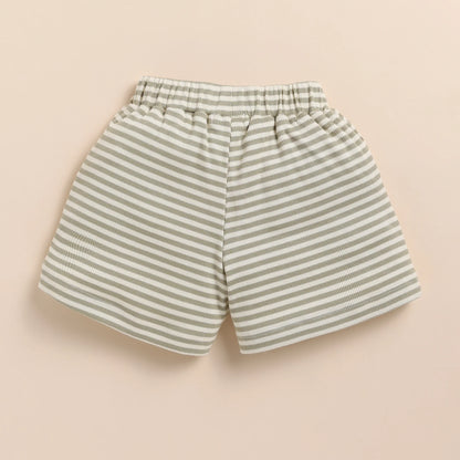 Cot & Candy Baby Grey Coord Set-Dewkist Stripe-Organic Cotton-For Infants