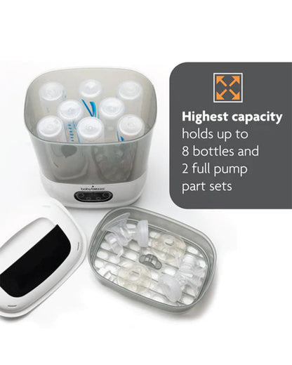 Baby Brezza Advanced Bottle Sterilizer & Dryer-Electric Steam-LCD Control Panel-8 Bottles Capacity