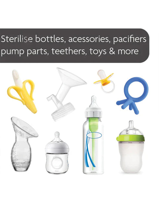 Baby Brezza Advanced Bottle Sterilizer & Dryer-Electric Steam-LCD Control Panel-8 Bottles Capacity