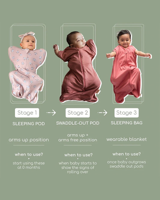 Cocoon Care Sage Green Baby Sleeping Bag/Pod-Bamboo Cotton-With 2 Way Zipper-Newborn Bed