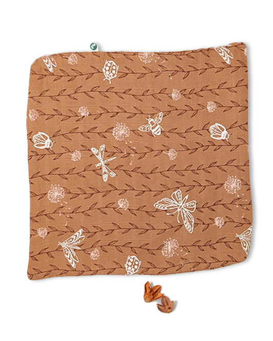 Cocoon Care Bamboo Muslin Wash Cloth-Bugs & Butterfly-For Infants