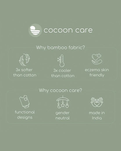 Cocoon Care Bamboo Terry Bib-With Soft Bamboo Muslin-Busy Bee & Cheerful Stripes-Pack of 2-For Infants