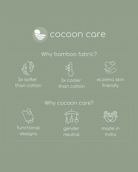 Cocoon Care Bamboo Terry Bib-With Soft Bamboo Muslin-Rabbit Farm & Grey Grove-Pack of 2-For Infants