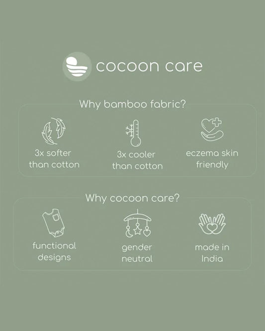 Cocoon Care Bamboo Muslin Wash Cloth-Busy Bee & Cheerful Stripes-Pack of 2-For Infants