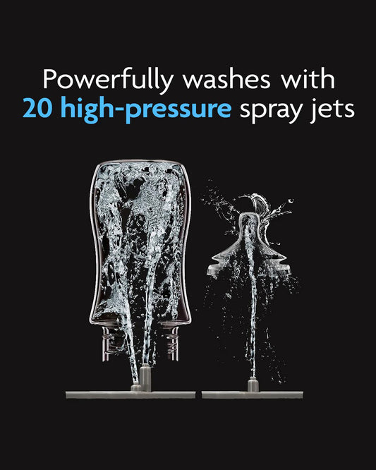 Baby Brezza Bottle Washer Pro-With Sterilizing & Drying Function-6 Cleaning Modes-Includes 60 Detergent Tablets-4 Bottles Capacity