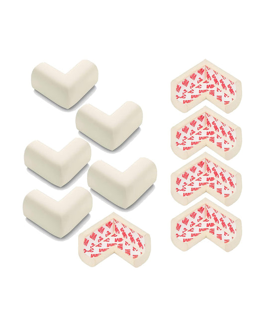 KidDough Furniture and Table Corner Edge Guards-For Baby Proofing-Pre Taped-For Kids-White